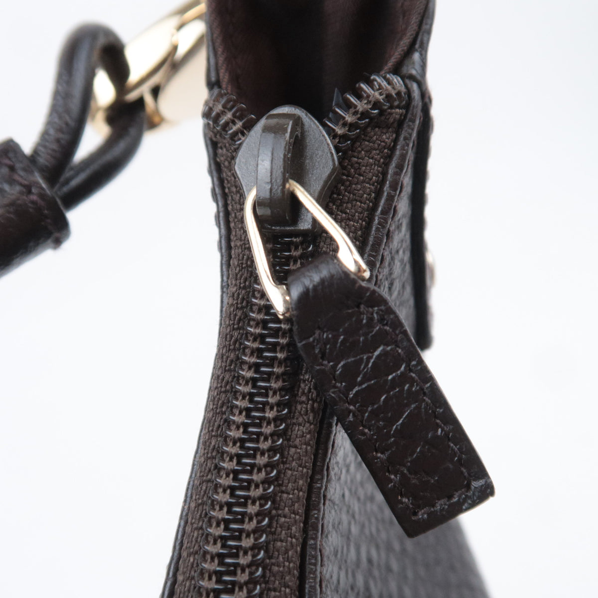 GUCCI Leather One Shoulder Hobo Bag 179775
