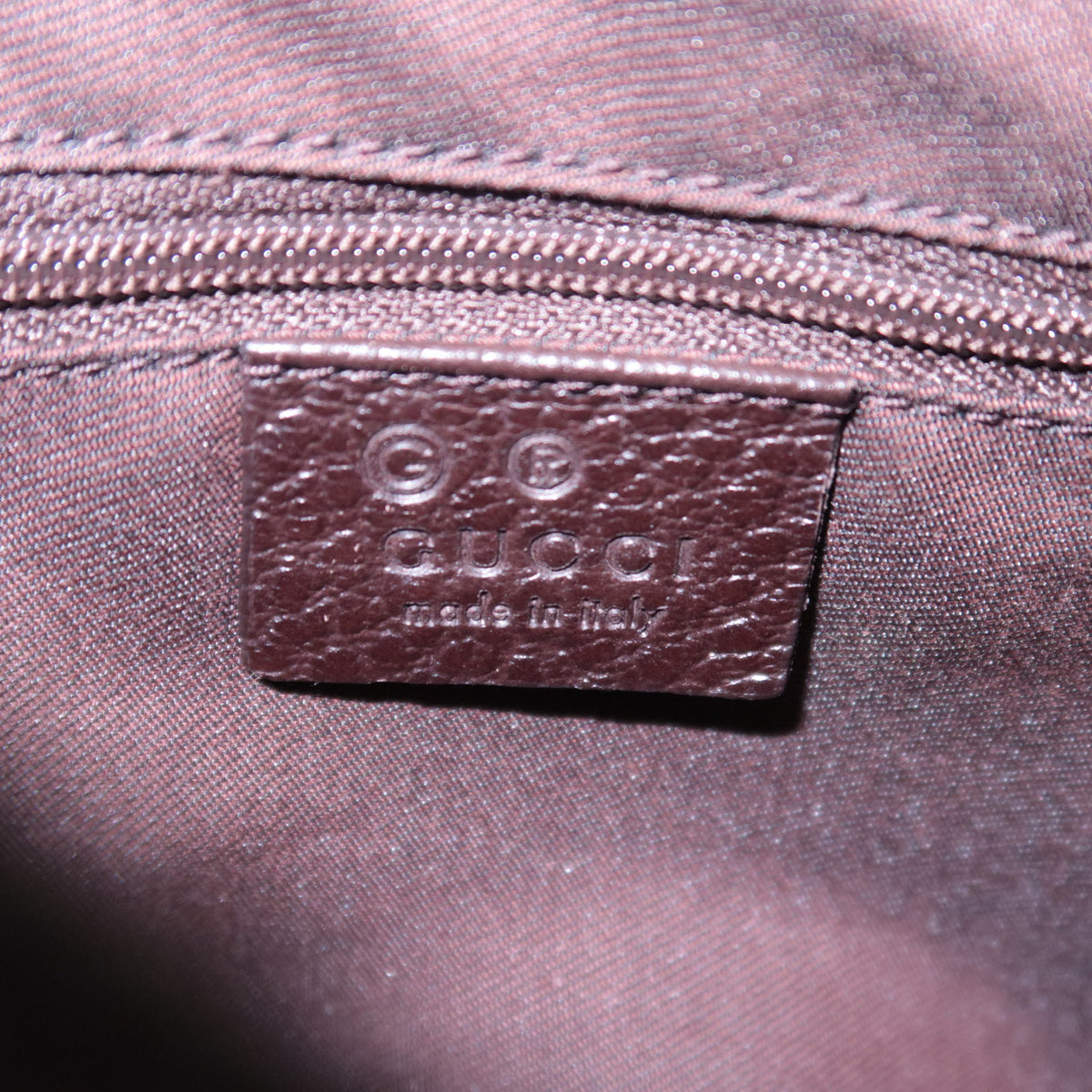 GUCCI Leather One Shoulder Hobo Bag 179775