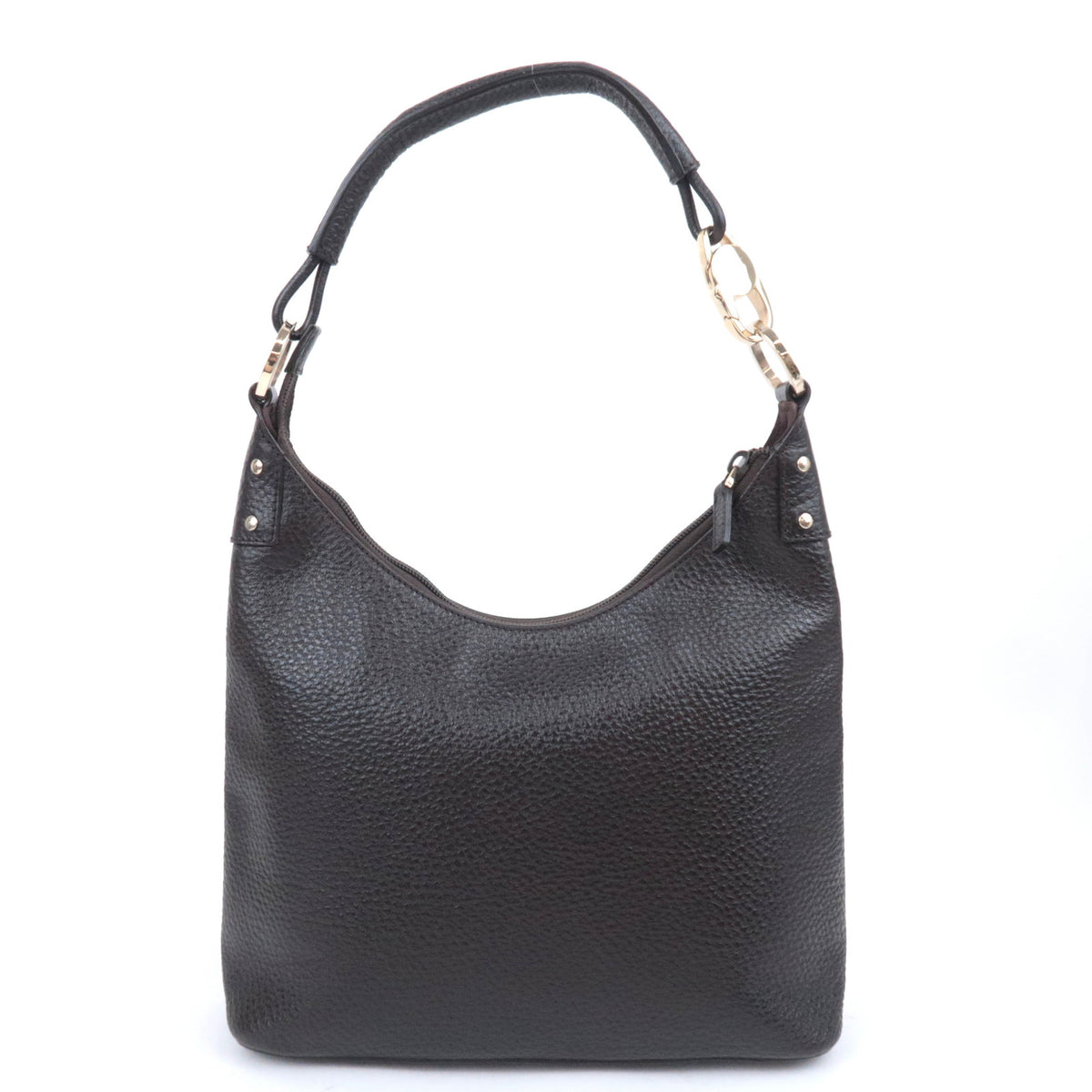 GUCCI Leather One Shoulder Hobo Bag 179775
