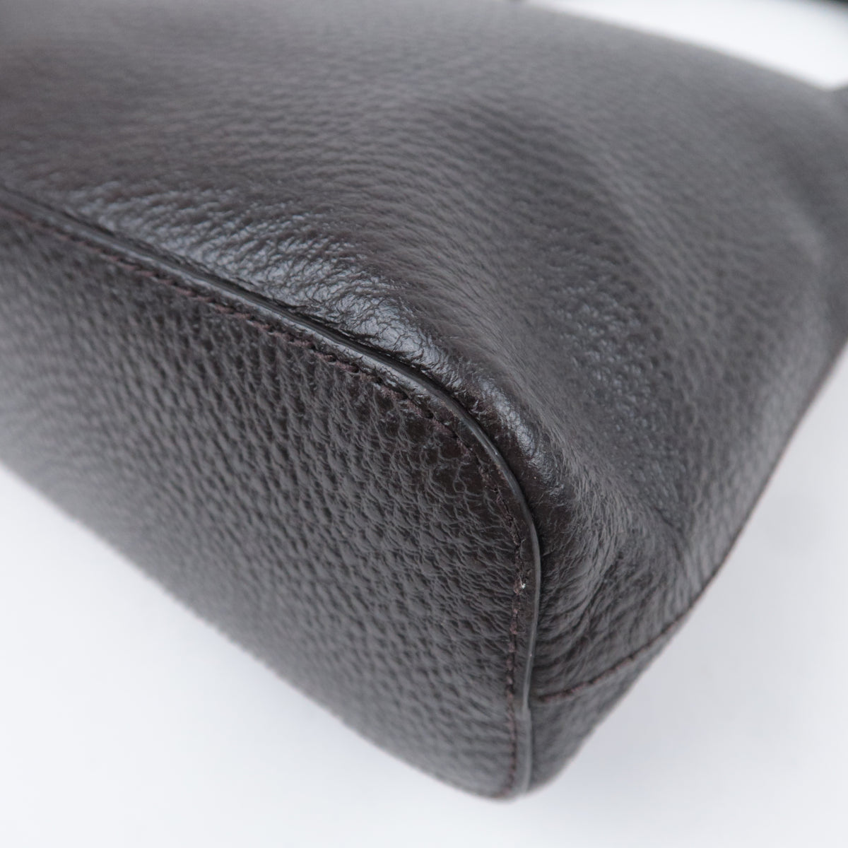 GUCCI Leather One Shoulder Hobo Bag 179775
