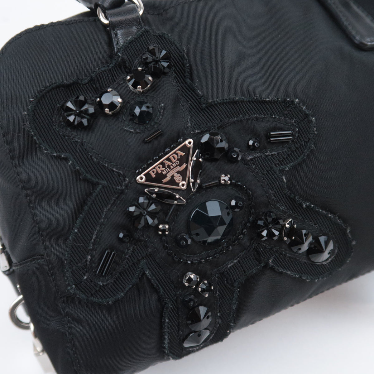 PRADA Evening Bear Bijou Nylon Handbag BN11134