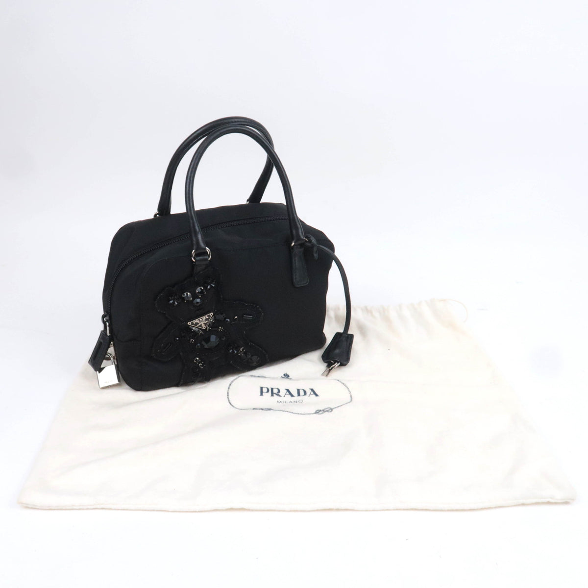 PRADA Evening Bear Bijou Nylon Handbag BN11134