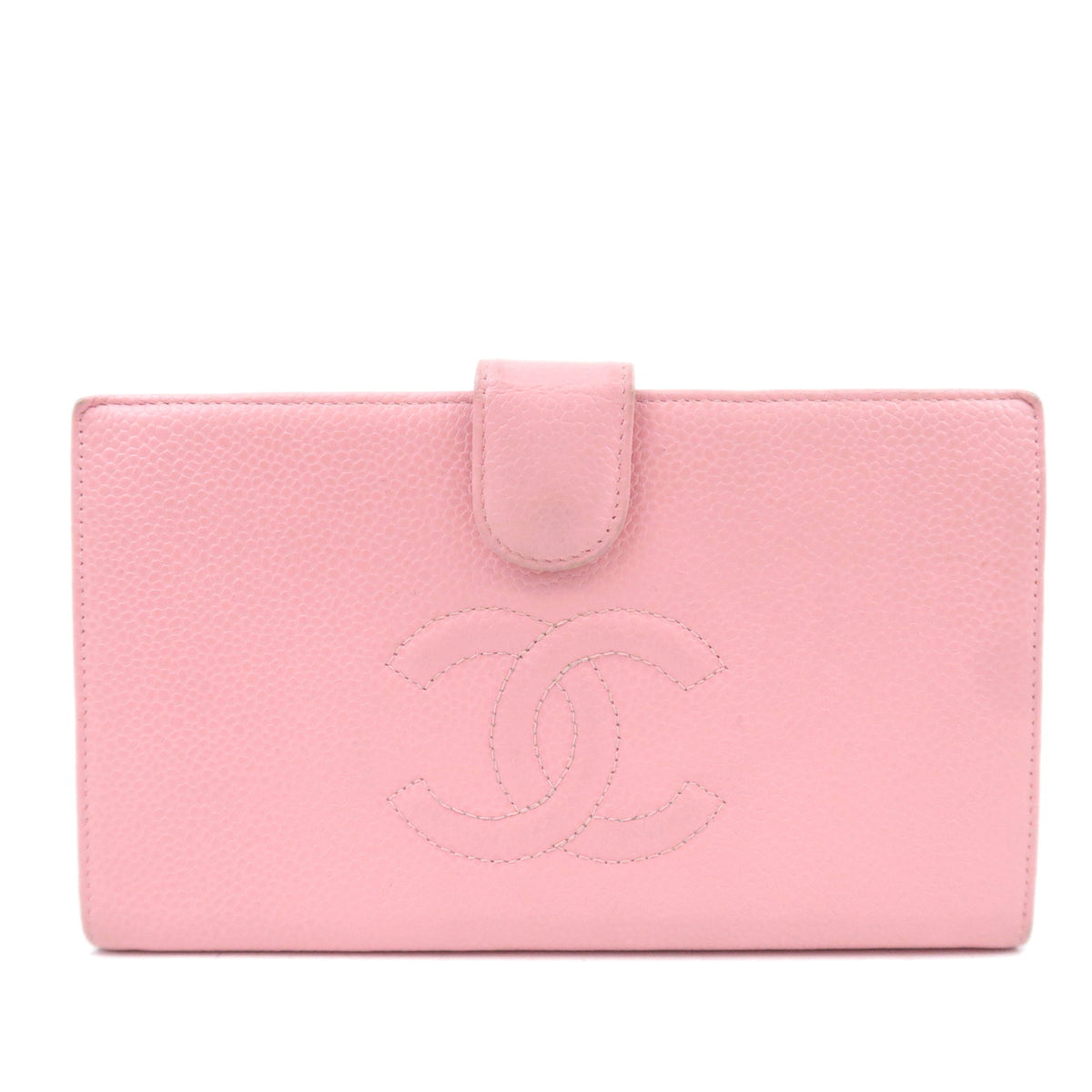 CHANEL Coco Mark Kiss Lock Wallet Caviarskin92645