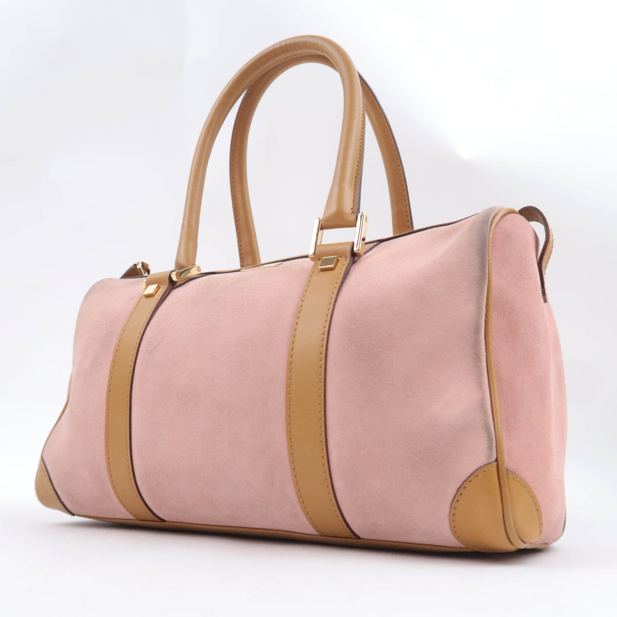 GUCCI by Tom Ford Pink Suede Satchel Bag 000.0851