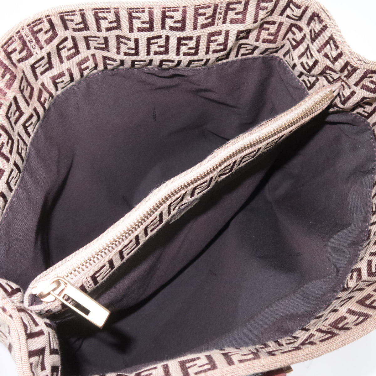 FENDI Zucchino Canvas Leather Tote Bag 8BH133