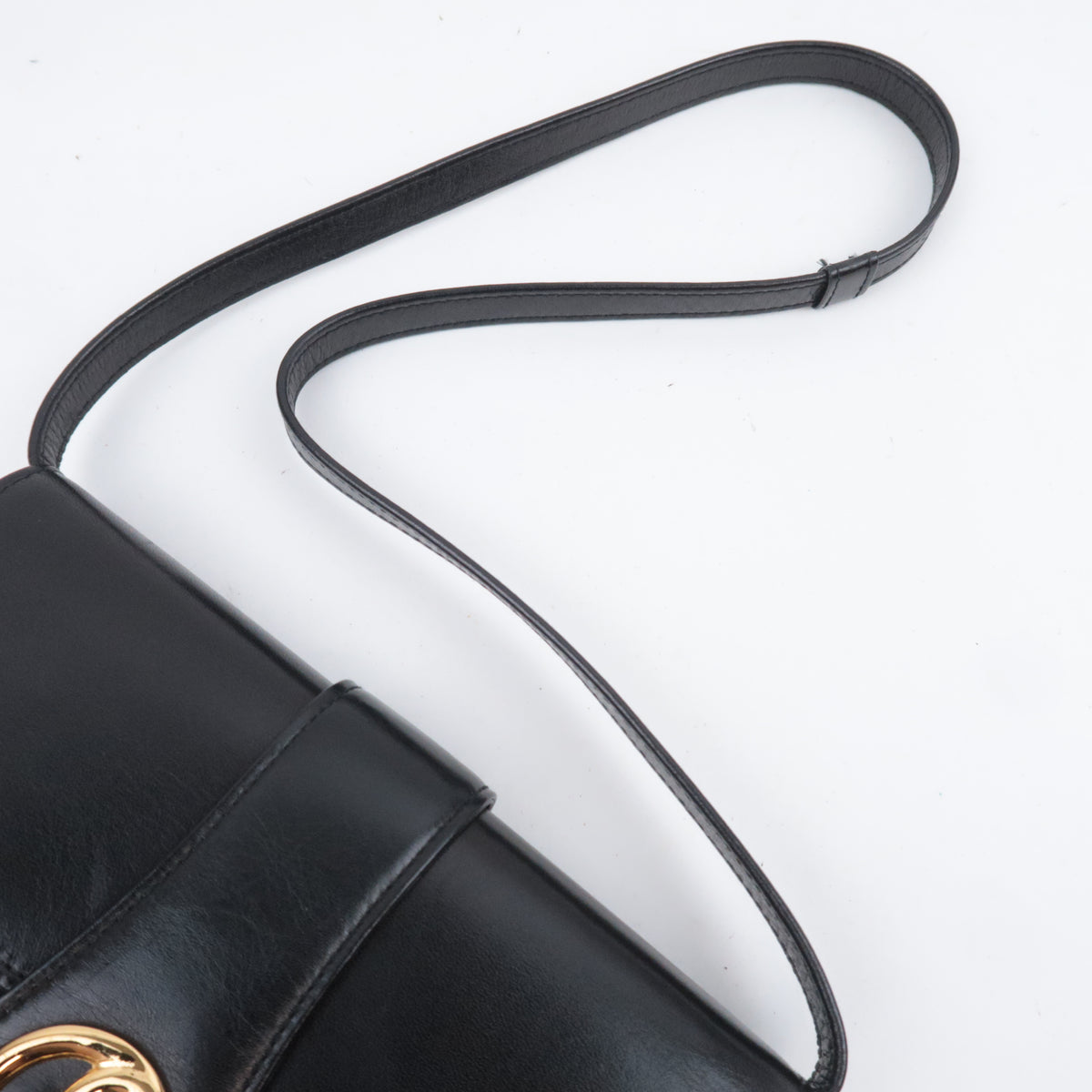 GUCCI Old Gucci Leather Shoulder Bag