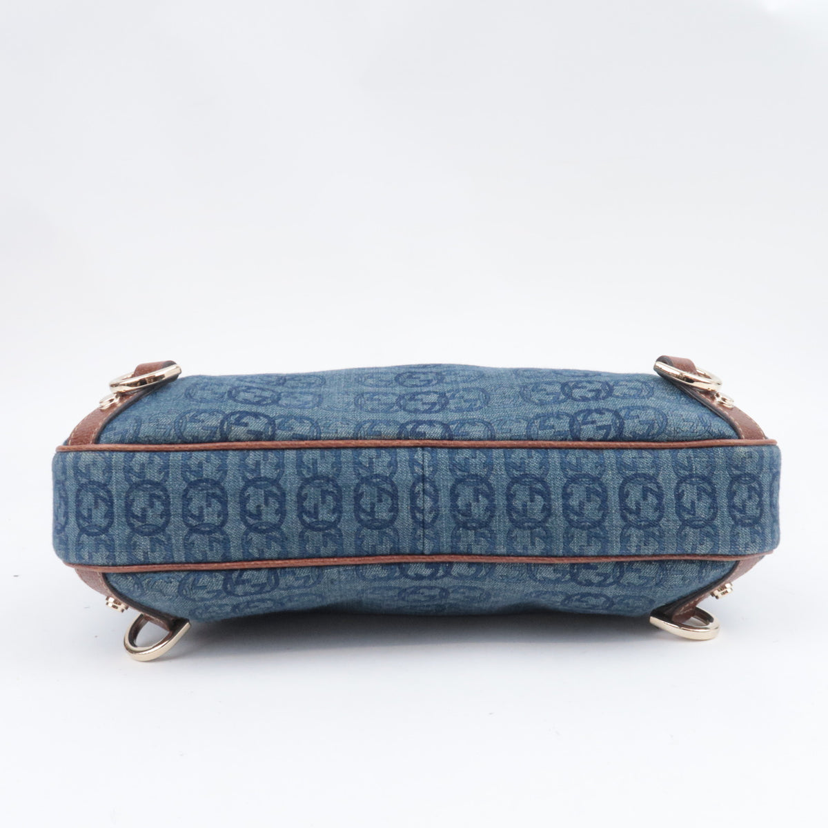 GUCCI Abby GG Denim Shoulder Bag 130738
