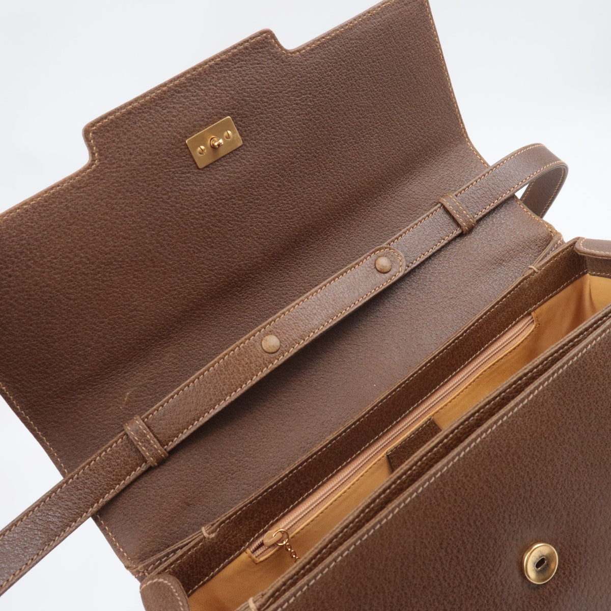 GUCCI Bamboo 2-Way Leather Handbag 000.26.0029