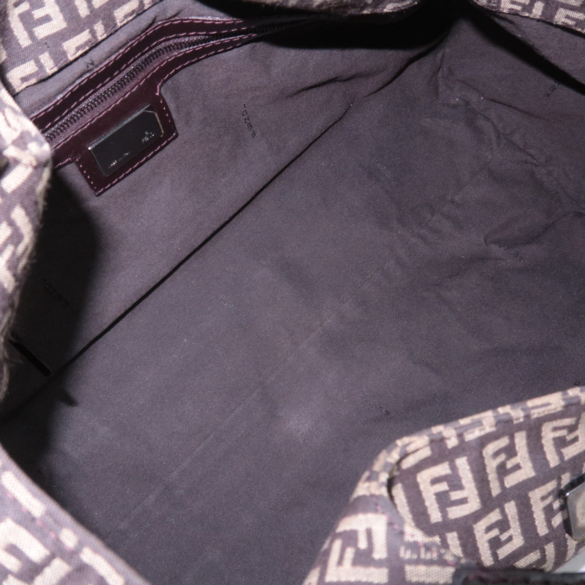 FENDI Zucchino Canvas Shoulder Bag 8BR463