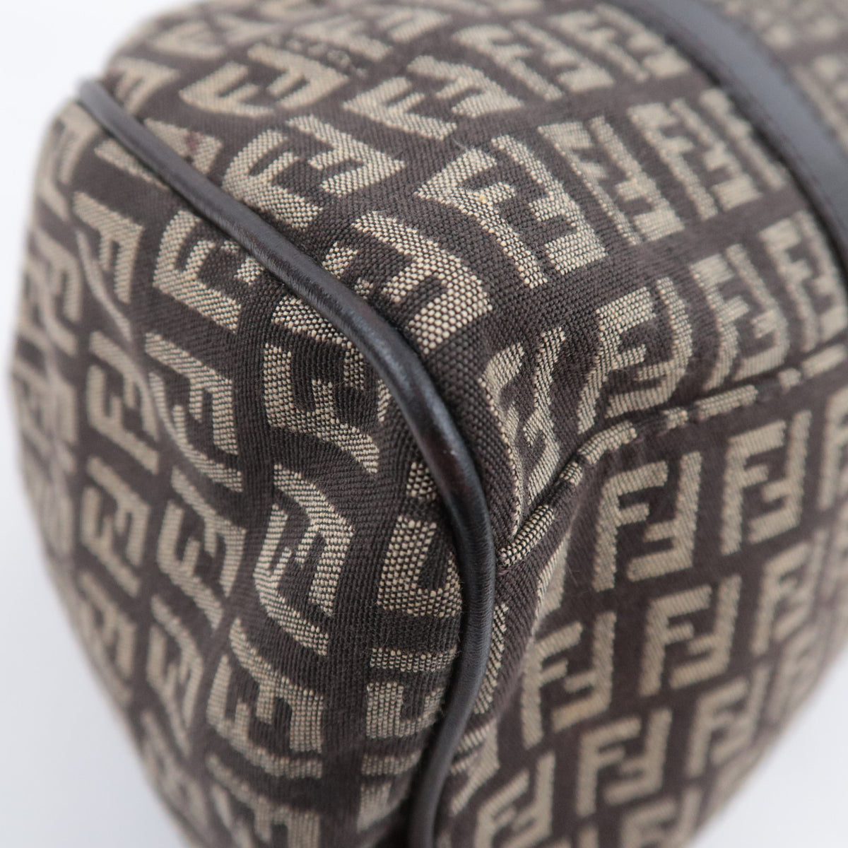 FENDI Zucchino Canvas Shoulder Bag 8BR463