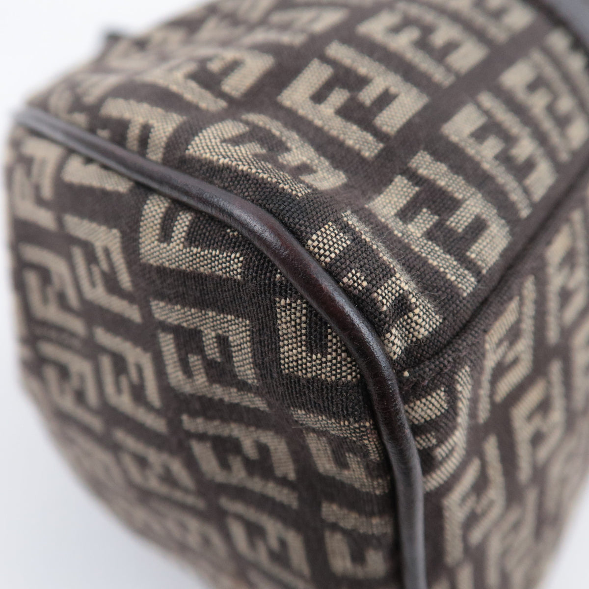 FENDI Zucchino Canvas Shoulder Bag 8BR463