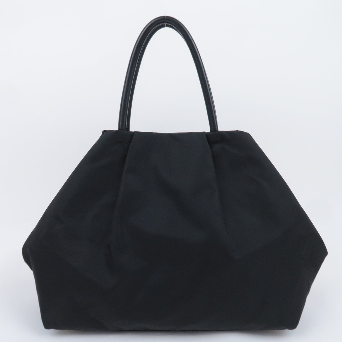 PRADA Front Bow Nylon Handbag Black N1601