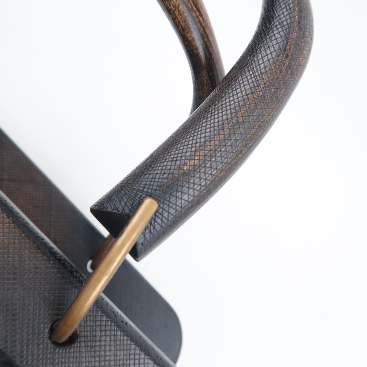 GUCCI by Tom Ford GG Canvas Wood Handle Handbag Black 112683