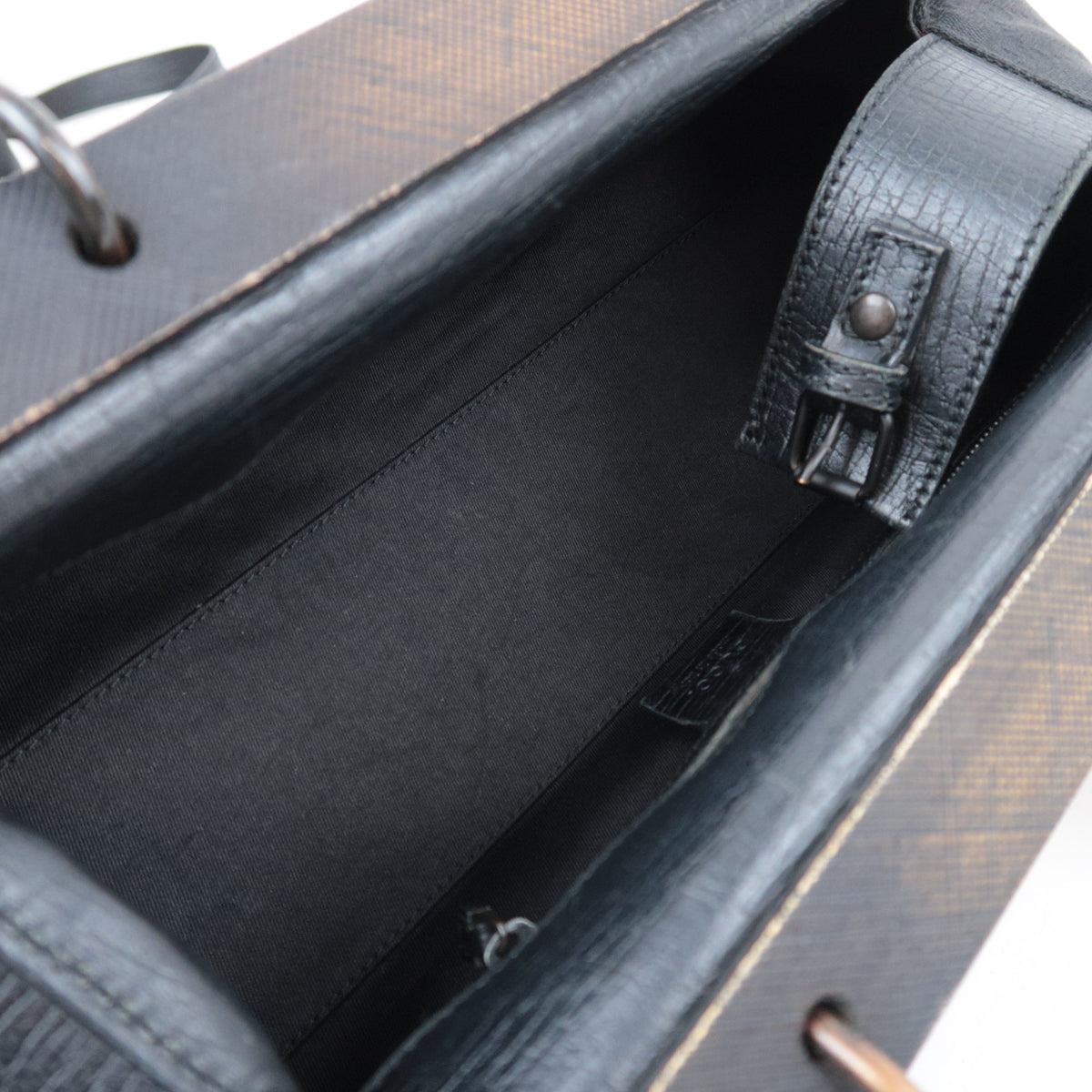 GUCCI by Tom Ford GG Canvas Wood Handle Handbag Black 112683