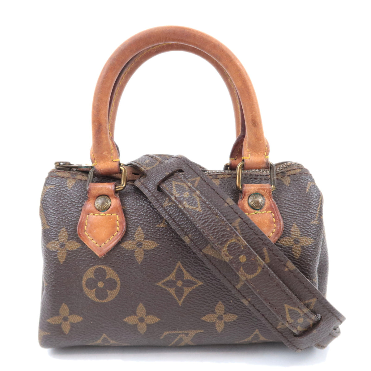 Louis Vuitton Monogram Mini Speedy with Strap M4153492728