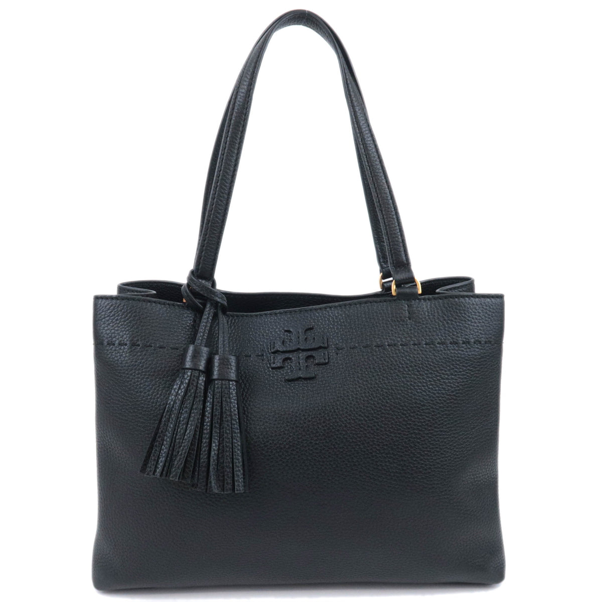 TORY BURCH Tassel Logo Leather Tote Bag92747