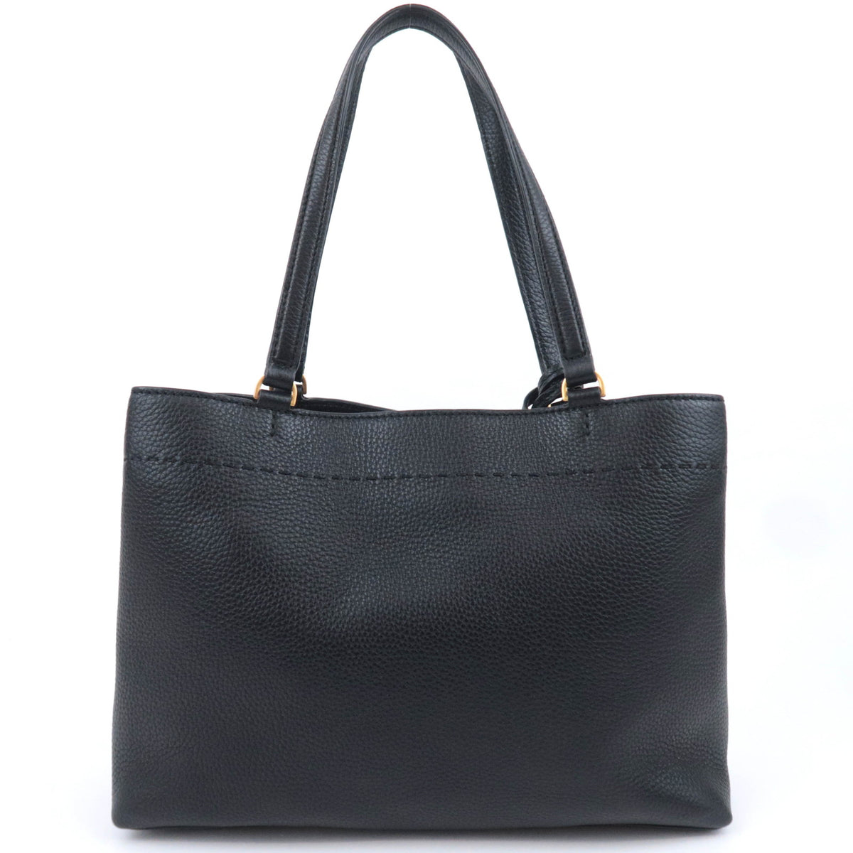 TORY BURCH Tassel Logo Leather Tote Bag