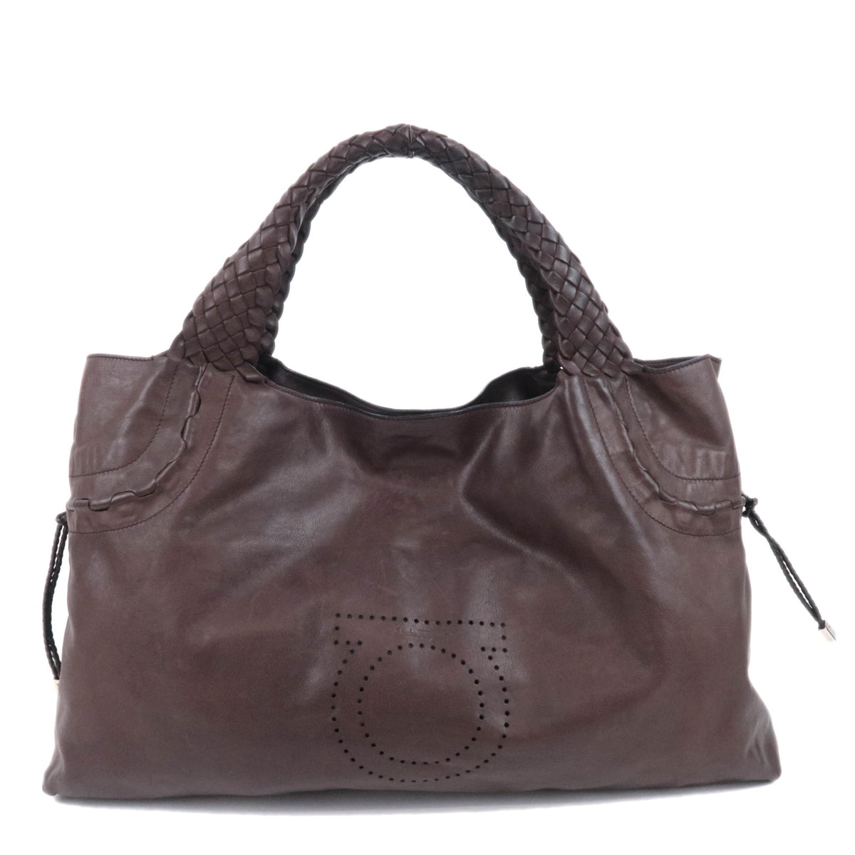 Ferragamo Gancini Leather Shoulder Bag92748
