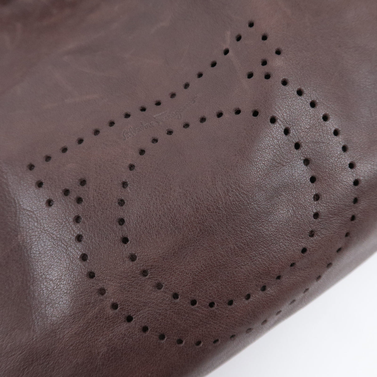 Ferragamo Gancini Leather Shoulder Bag