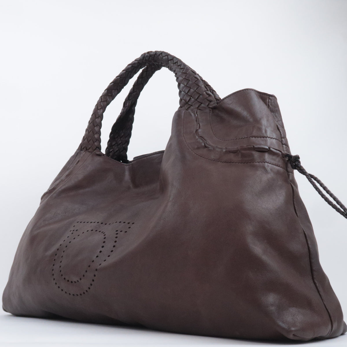 Ferragamo Gancini Leather Shoulder Bag