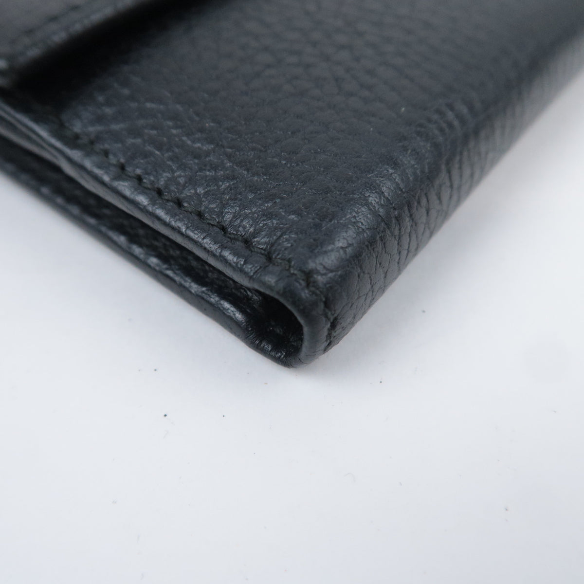 GUCCI GG Marmont Leather Double Snap Wallet Black 456122
