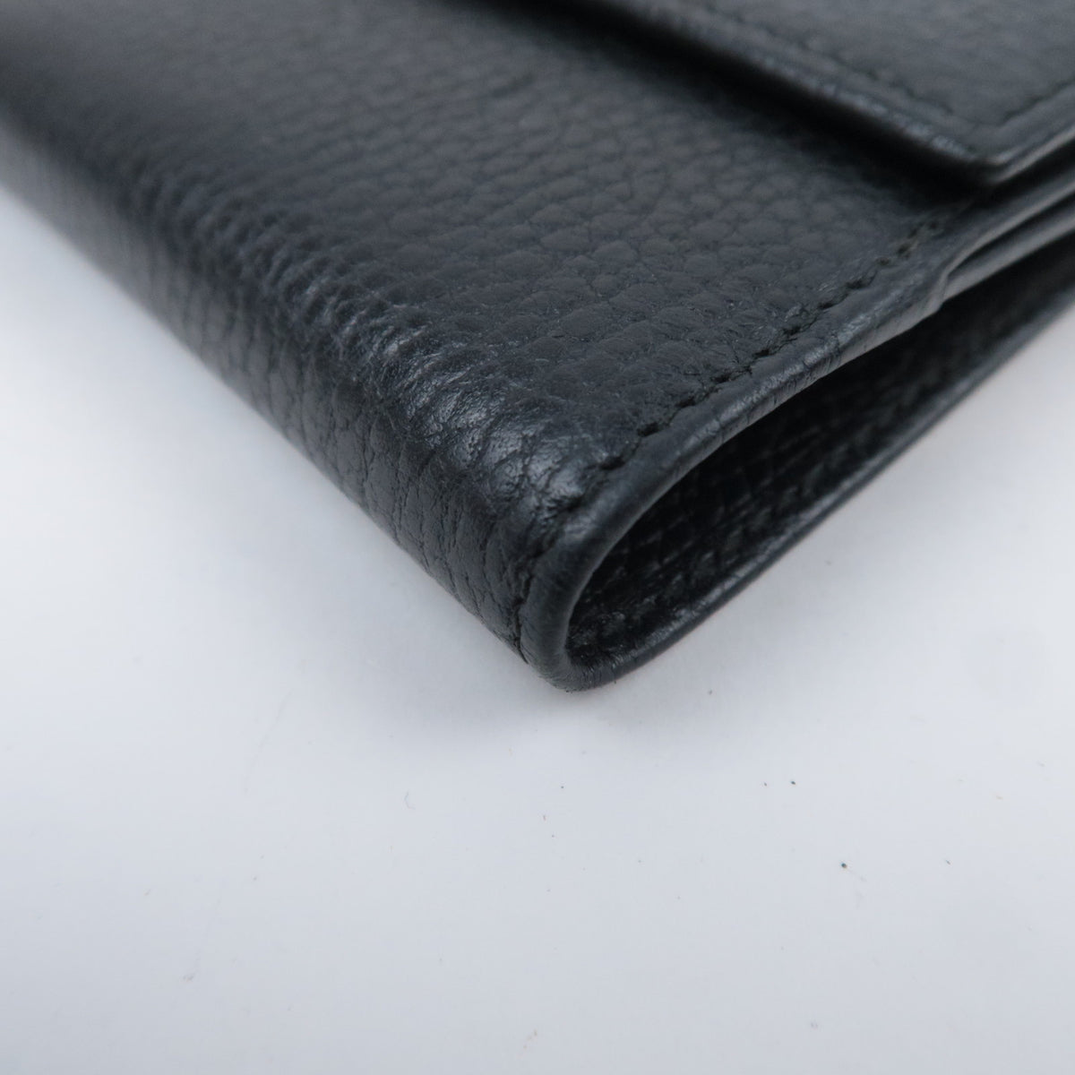 GUCCI GG Marmont Leather Double Snap Wallet Black 456122