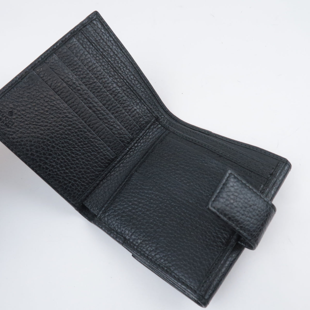 GUCCI GG Marmont Leather Double Snap Wallet Black 456122