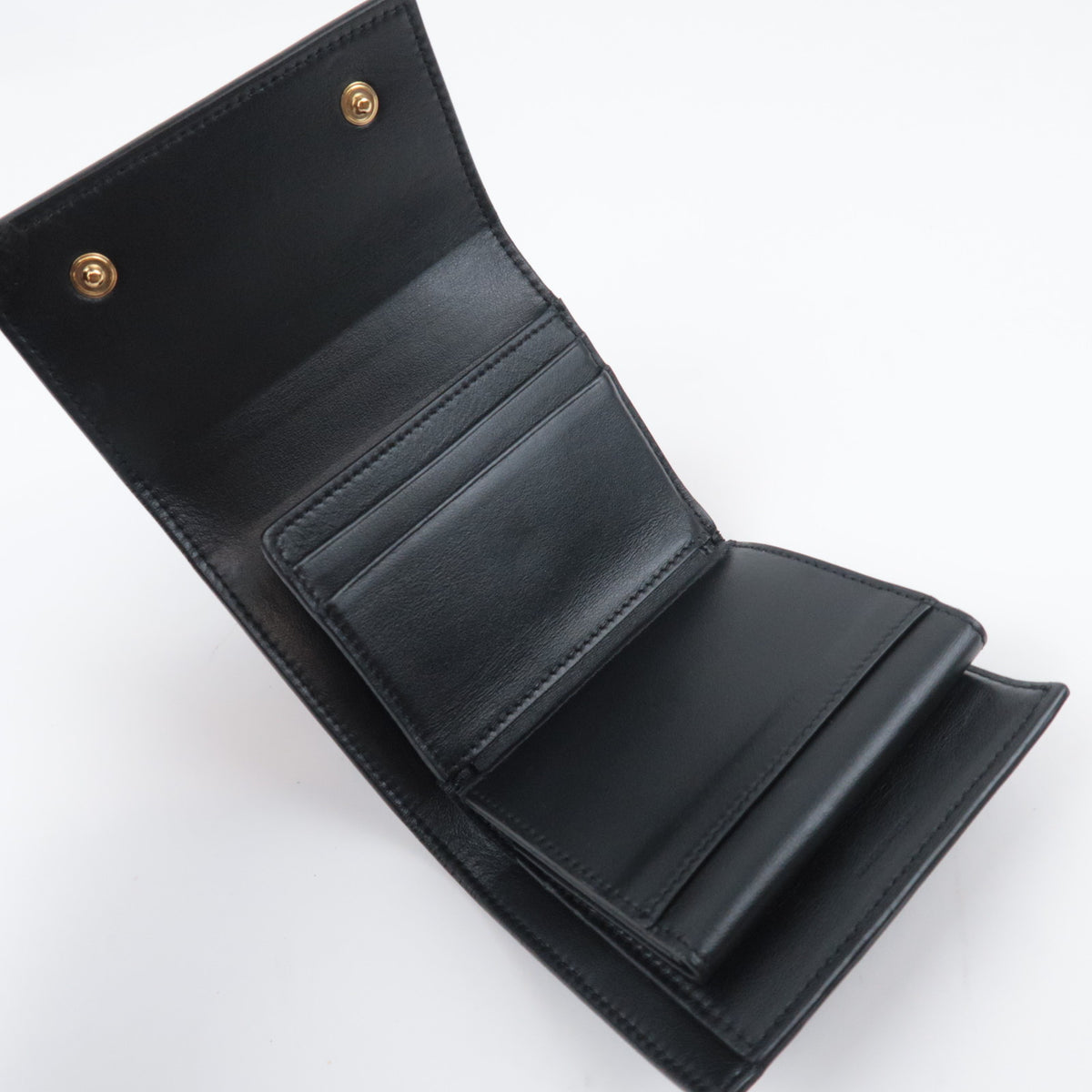 CELINE Triomphe Embossed Leather Wallet