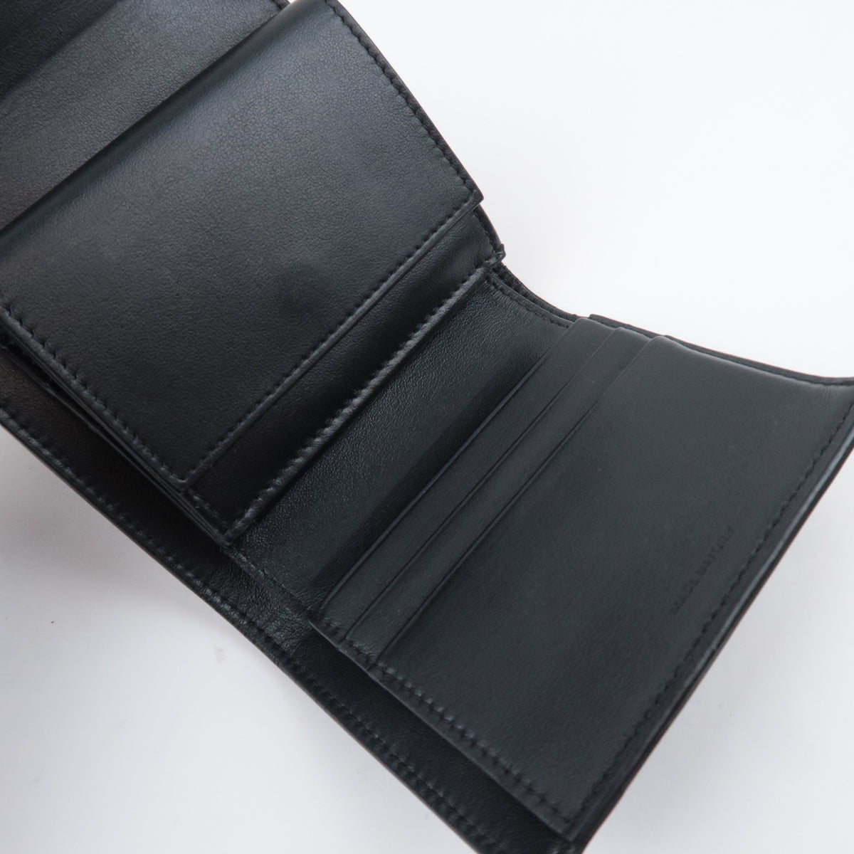 CELINE Triomphe Embossed Leather Wallet
