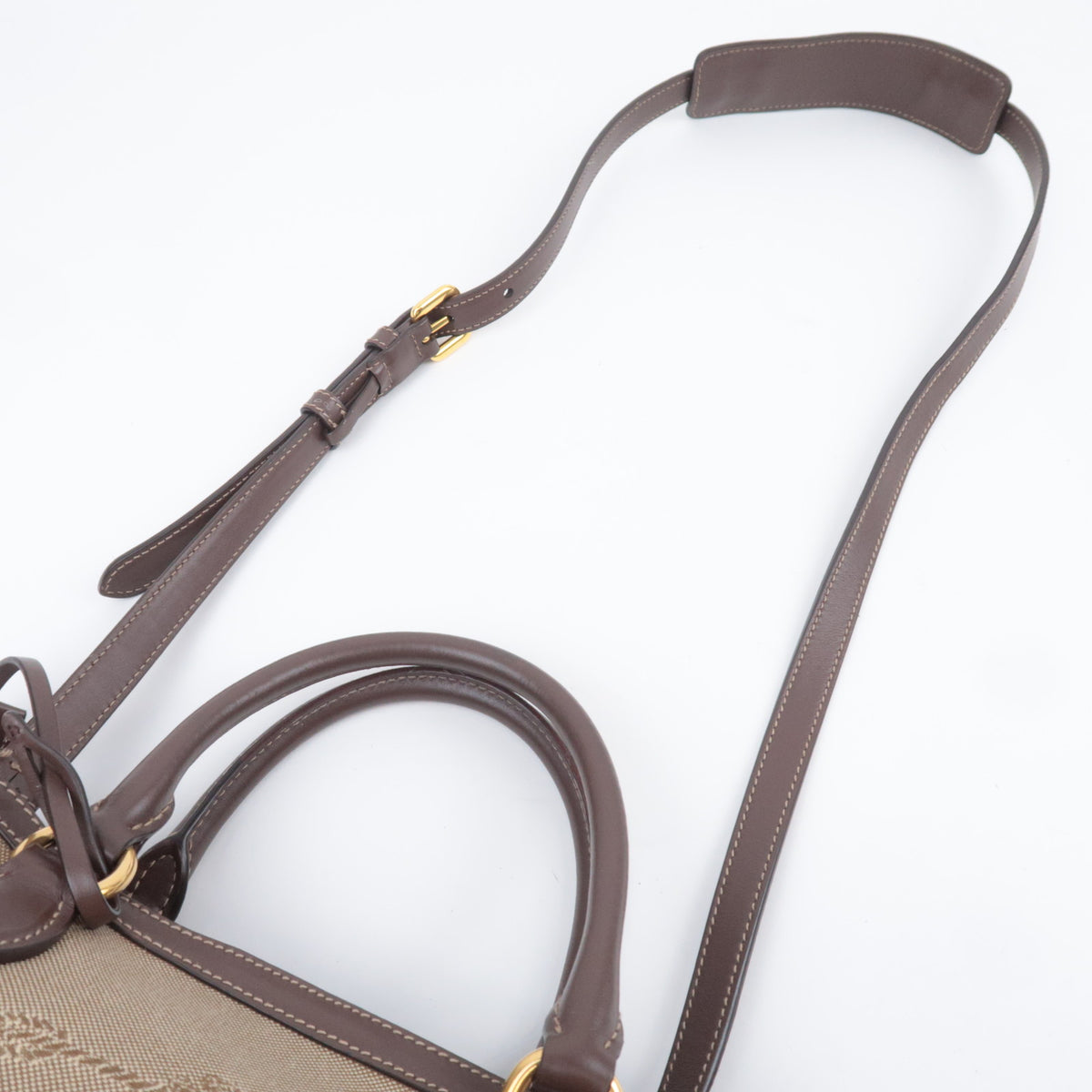 PRADA 2Way Logo Jacquard Handbag