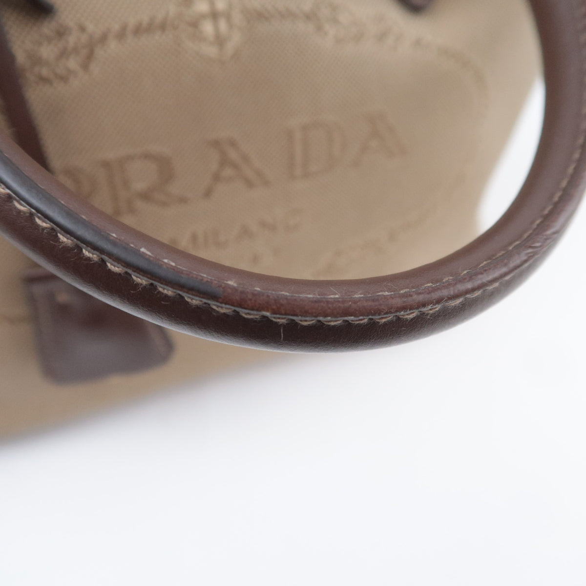 PRADA 2Way Logo Jacquard Handbag