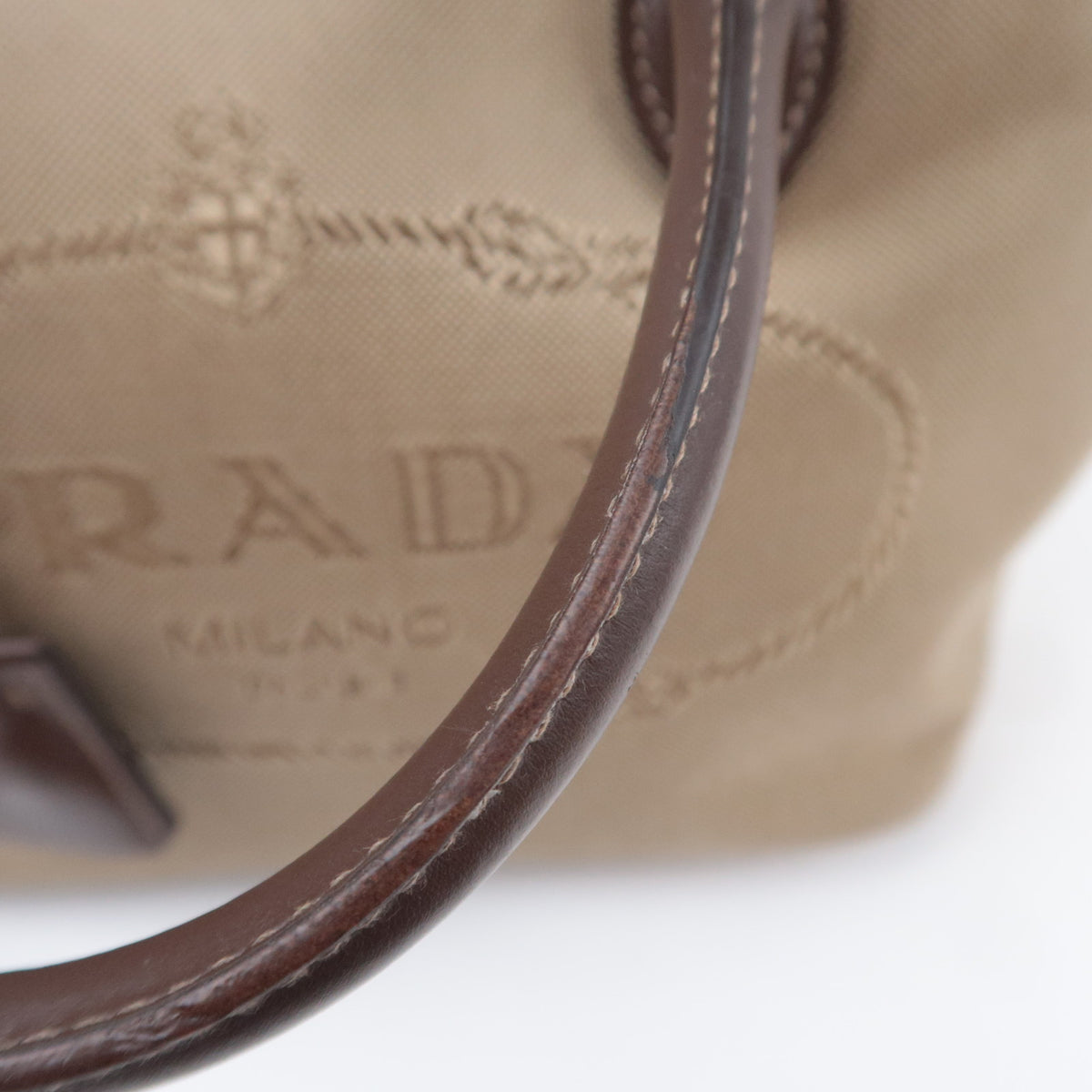PRADA 2Way Logo Jacquard Handbag