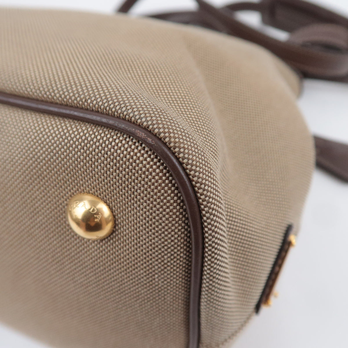 PRADA 2Way Logo Jacquard Handbag