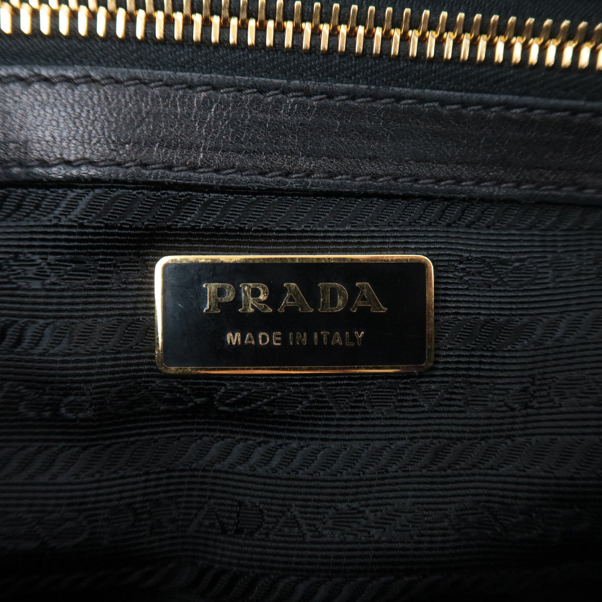 PRADA Gathered Leather Crossbody Flap Bag Black