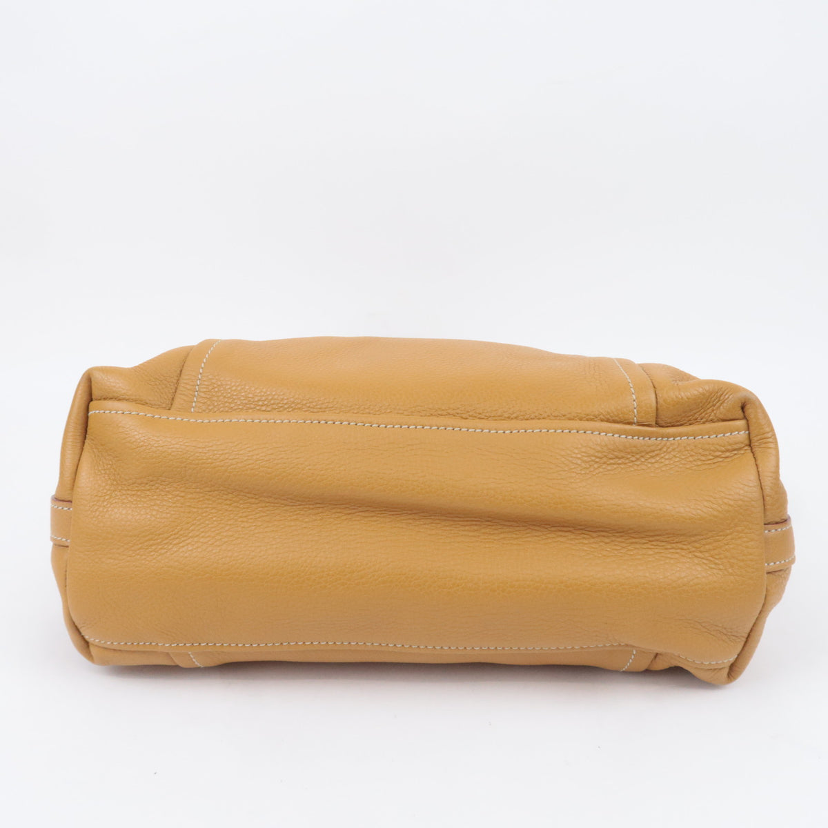 PRADA Leather Tote Bag Tan Brown BR2252