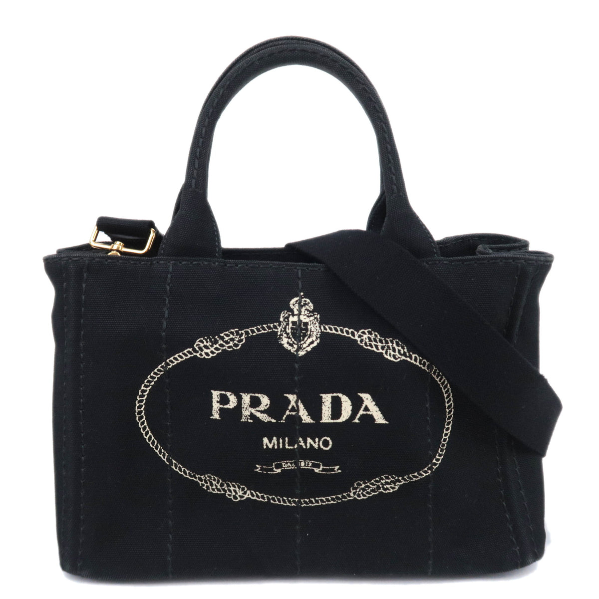 PRADA Canapa Mini 2Way Canvas Tote Bag 1BG43992782