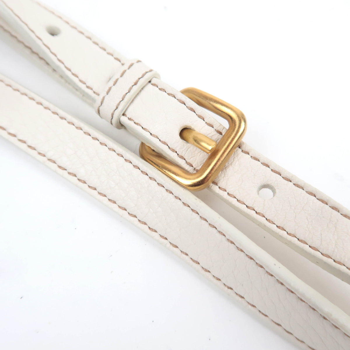 PRADA Logo Jacquard 2Way Handbag Beige BN1671