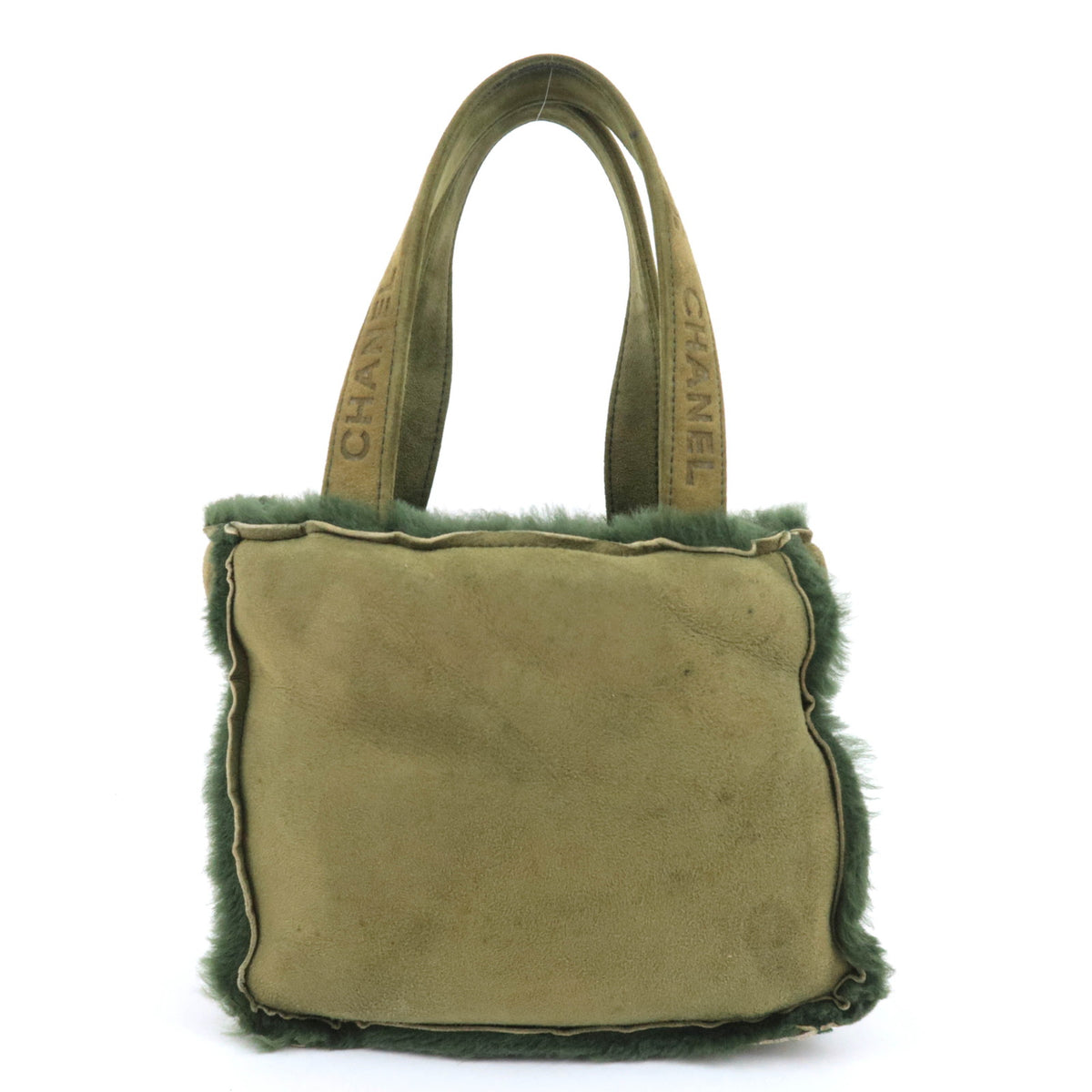 CHANEL Shearling Suede Small Tote Bag