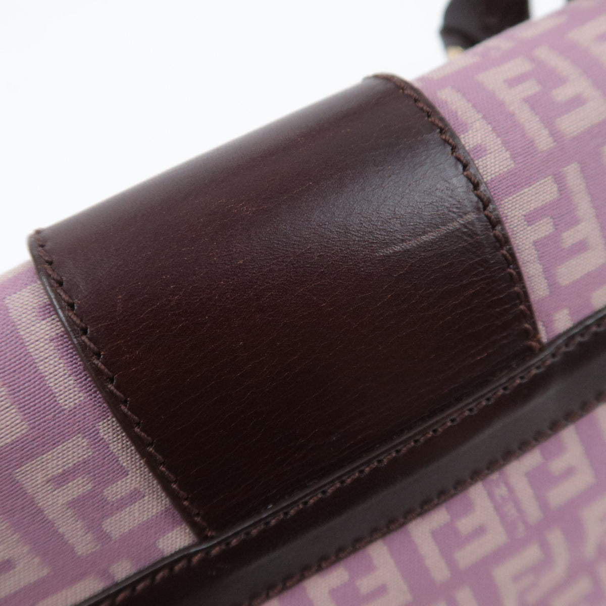 FENDI Zucchino Canvas Shoulder Bag 8BR429