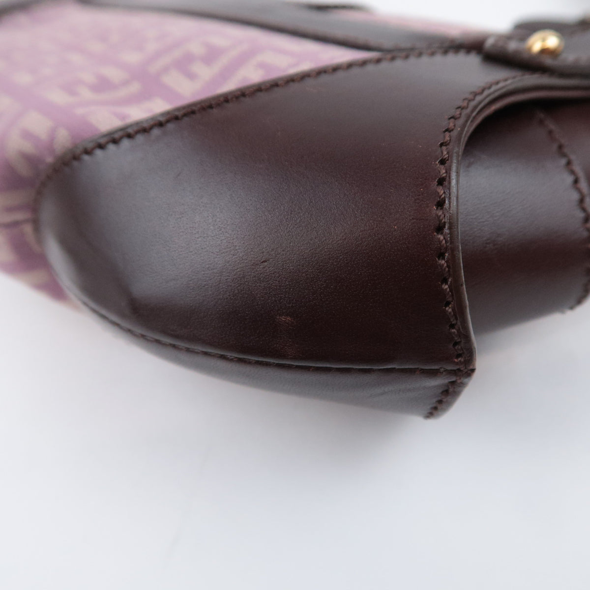 FENDI Zucchino Canvas Shoulder Bag 8BR429