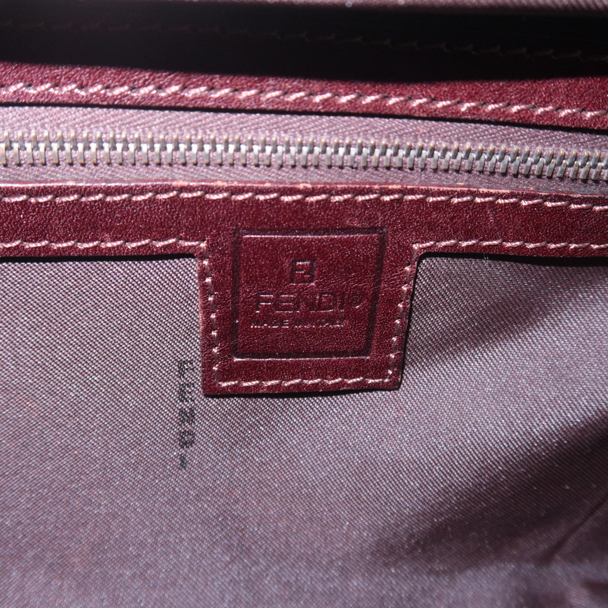 FENDI Zucca Kiss Lock Canvas Handbag