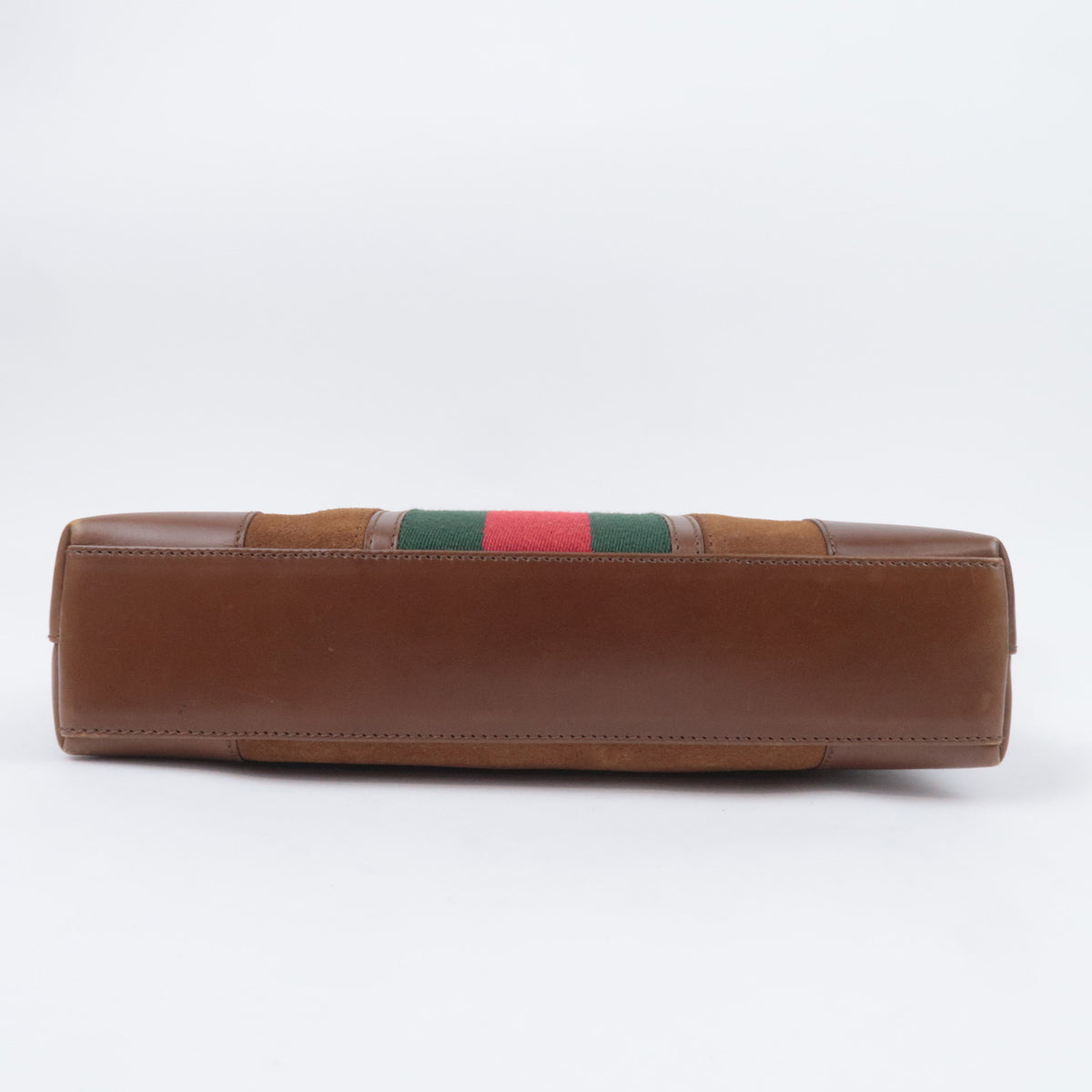 GUCCI Sherry Suede Web Stripe Shoulder Bag 33900
