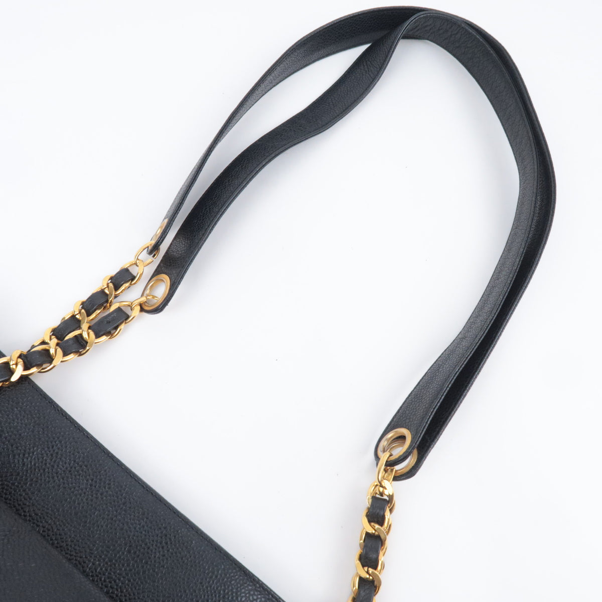 CHANEL Coco Mark Chain Tote Bag Caviarskin
