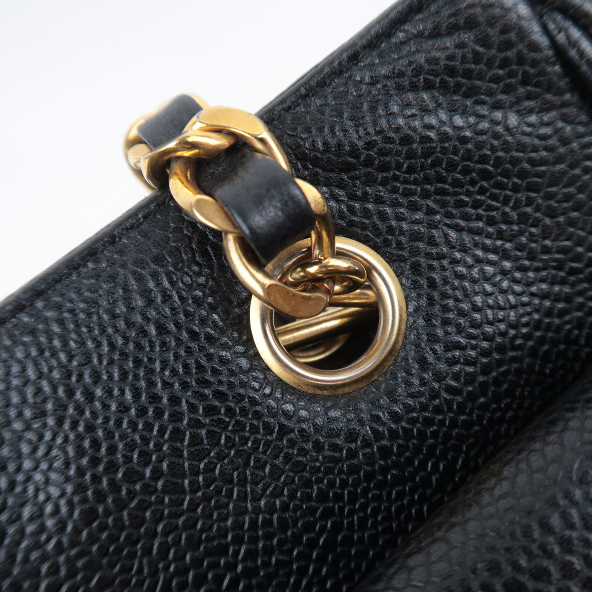 CHANEL Coco Mark Chain Tote Bag Caviarskin