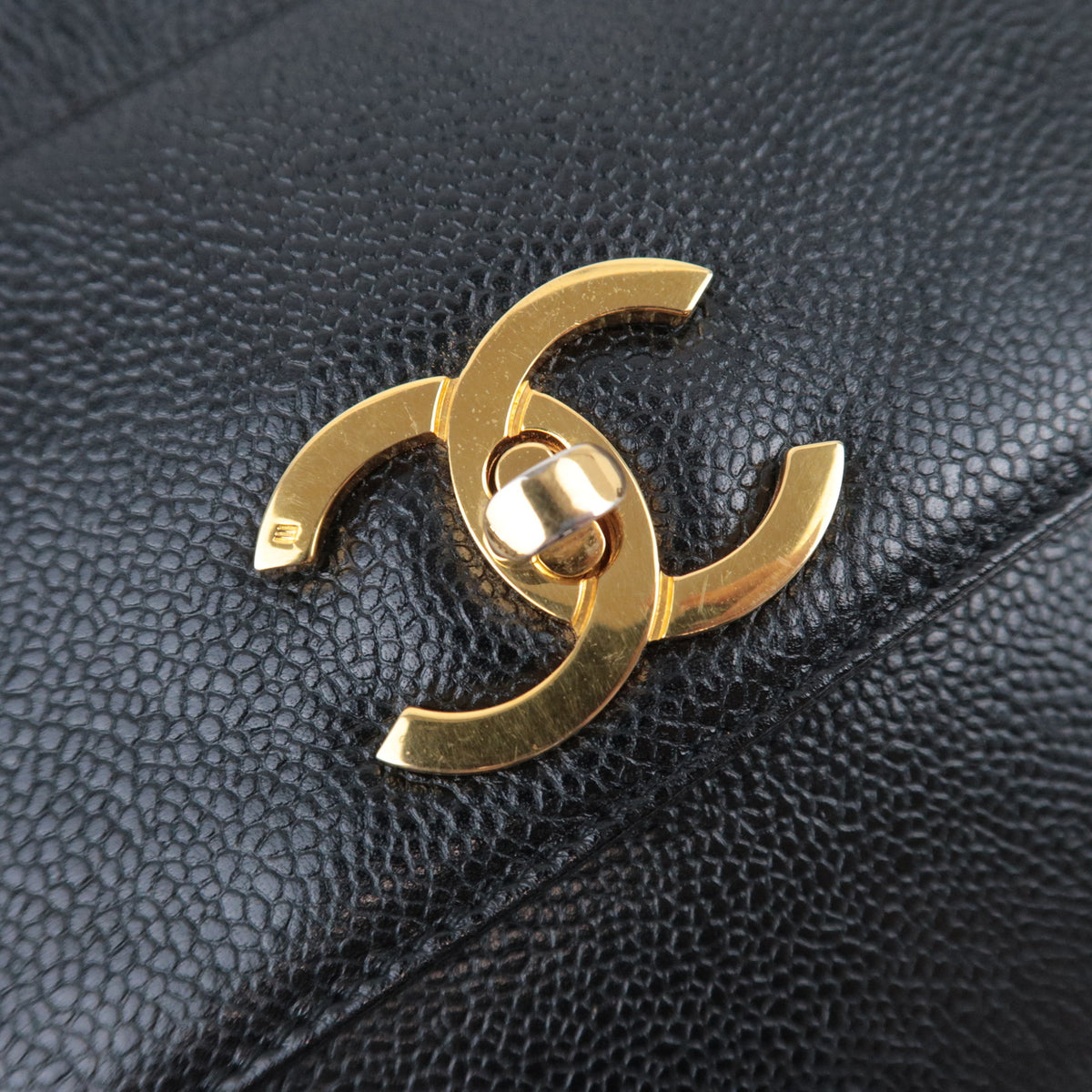CHANEL Coco Mark Chain Tote Bag Caviarskin