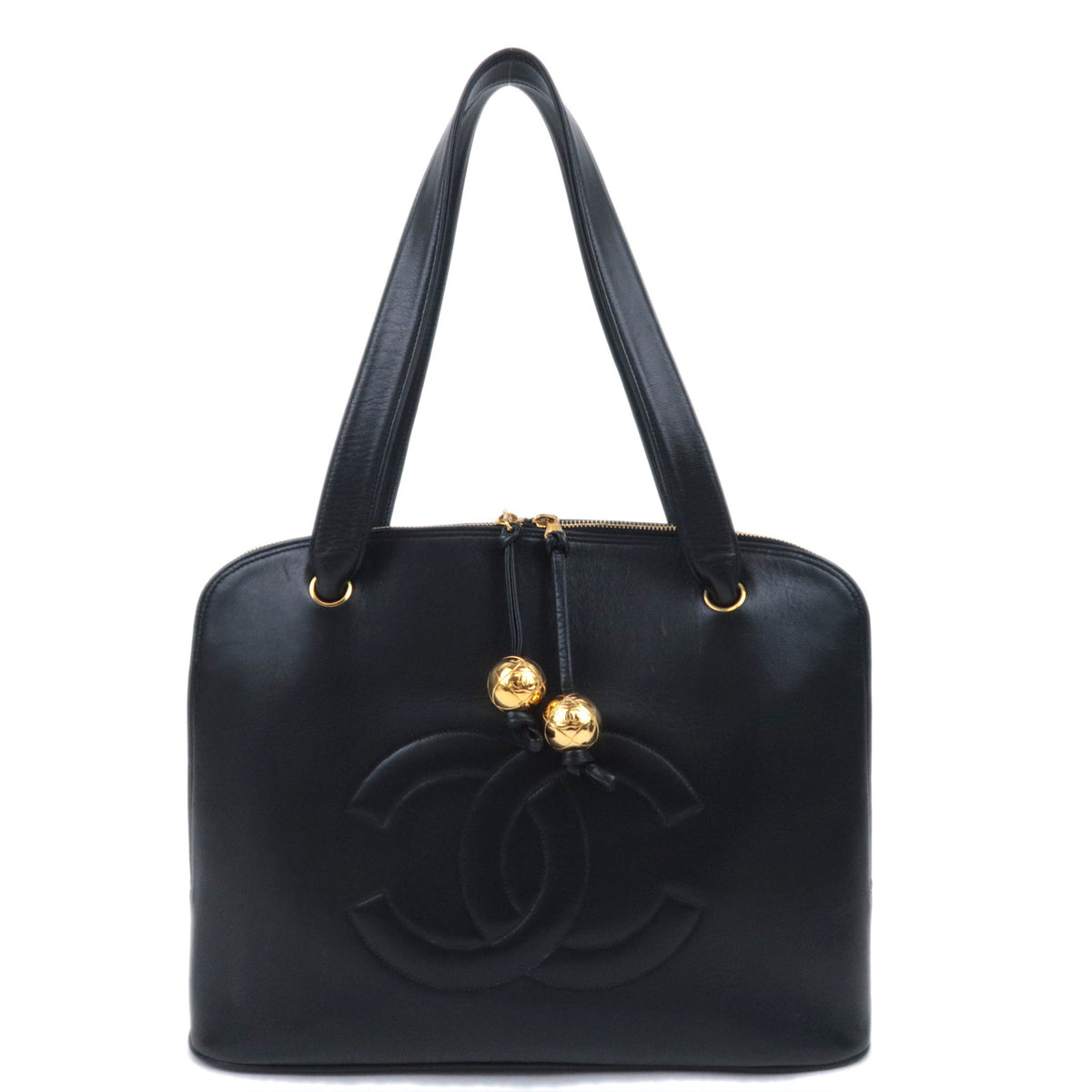 CHANEL Big Coco Mark Cocoball Tote Bag Lambskin92805