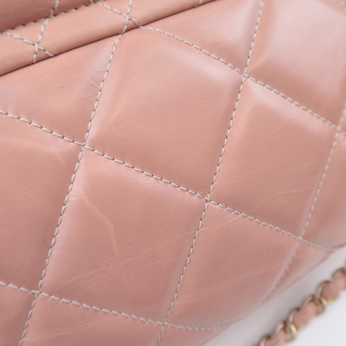 CHANEL Daily Walk Matelasse Pink Leather Flap Bag