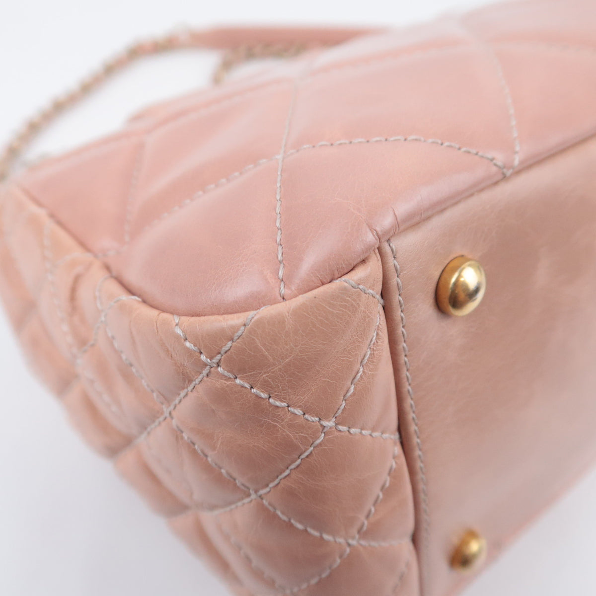 CHANEL Daily Walk Matelasse Pink Leather Flap Bag