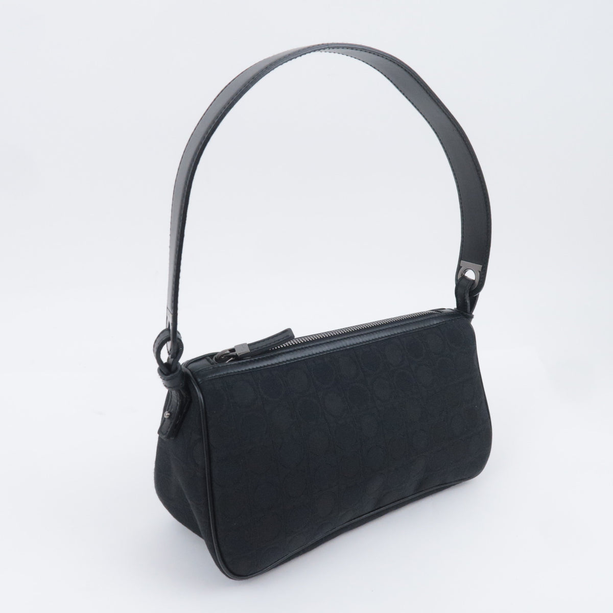 Ferragamo Gancini Small Canvas Shoulder Bag