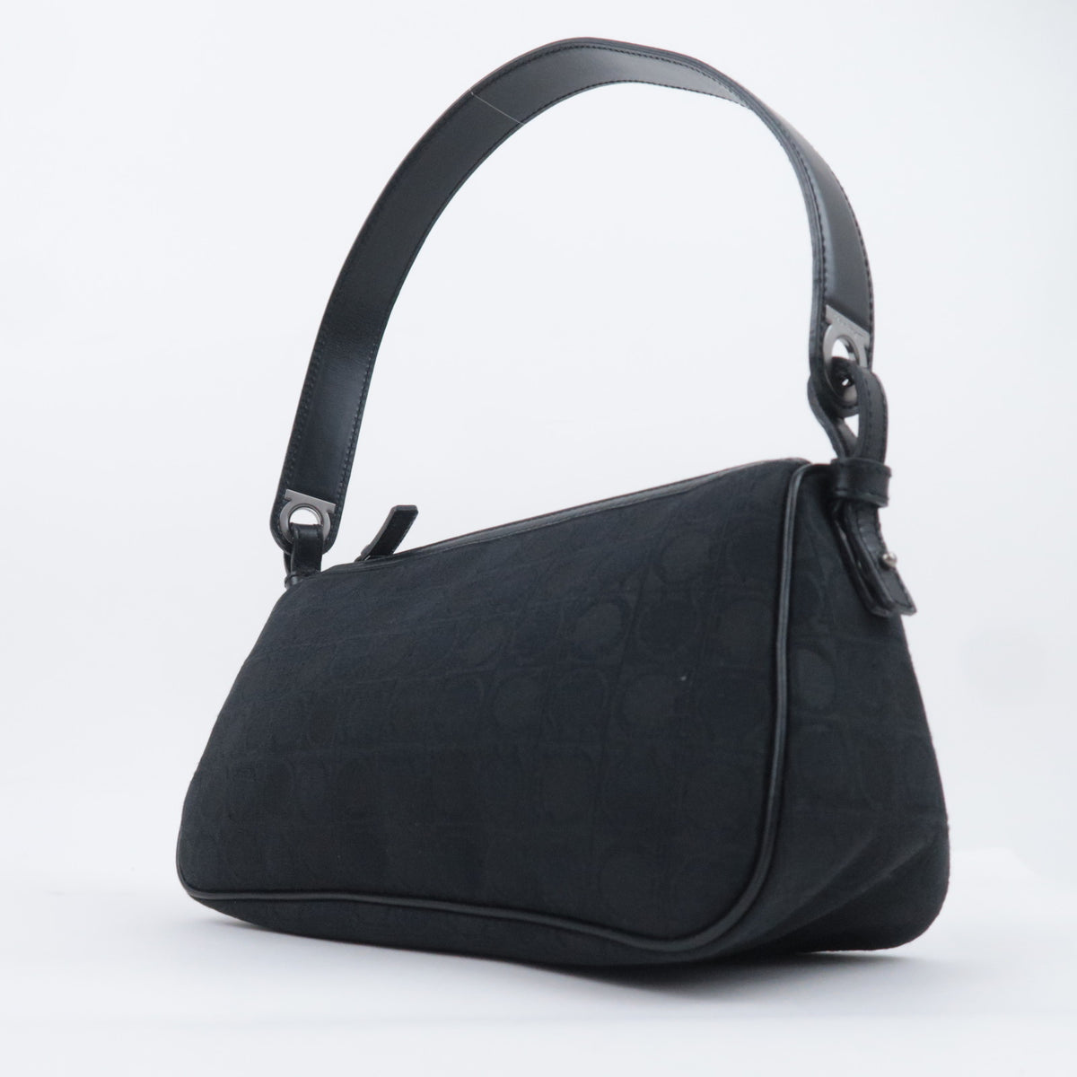 Ferragamo Gancini Small Canvas Shoulder Bag